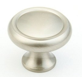 SCHAUB 711-15 & Co. Traditional 1 1/4" Round Knob - Satin Nickel.