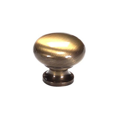 SCHAUB 706-AB and Company 706 Traditional Designs 1-1/4 Inch Diameter Mushroom Cabinet, Antique Brass.