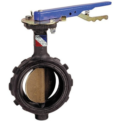 "Nibco" WD200033 NIBCO WD-2000-3 Series Ductile Iron Butterfly Valve with EPDM Liner and Aluminum Bronze Disc, Lever-Lock Handle, Wafer, 3"