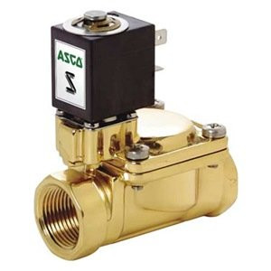 ASCO 321511 -120/60 Brass Body Pilot Operated General Service Solenoid Valve, DIN Enclosure, Class F, 1/2" Pipe Size, 2-Way Normally Closed, Brass Sealing, 17/32" Orifice, 4.5 Cv Flow, 120V/60 Hz