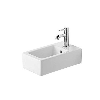 Duravit 702250000 0 Handrinse basin 25 cm Vero white with overflow 1 tap hole