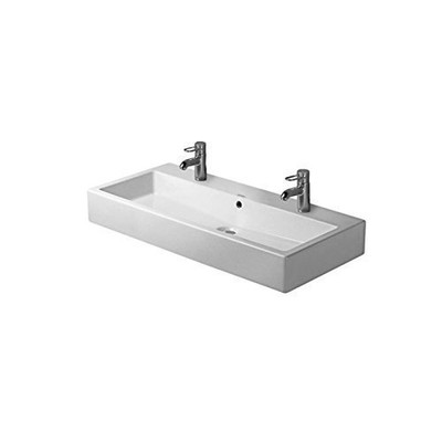 Duravit 454100024 Waschbecken Vero Breite 100cm 2 Hahnlï¿½cher, weiï¿½ ,
