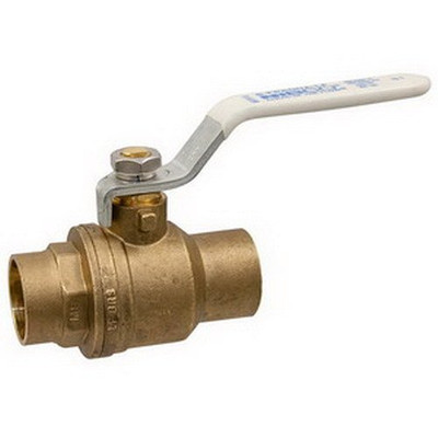 "Nibco" SFP600ALF114 Ball Valve C X C 1-1/4 In., Lead Free Two-piece body Full port Blowout-proof stem PTFE