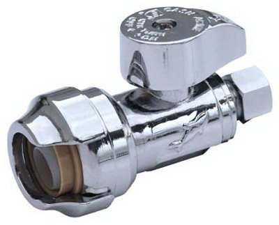 CASH ACME 23037-0000LF Cash Acme Stop Valve < 0.25 % Lead Straight 1/2 " Cash Acme X 3/8 " Compression Copper Bagged