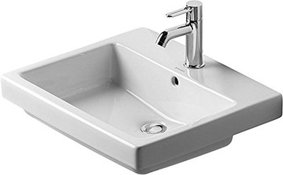 Duravit 315550030 Einbauwaschtisch Vero 550 mm mit 3 Hahnlï¿½cher!!, weiss, 0