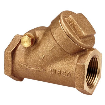"Nibco" T413Y1 NIBCO T-413-Y Cast Bronze Check Valve, Silent Check, Class 125, PTFE Seat, 1" Female NPT Thread (FIPT)