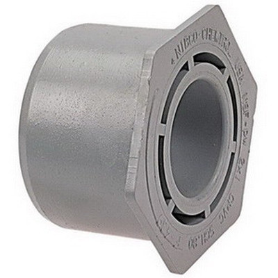 "Nibco" 51182114 Nibco Chemtrol 5118 Light Gray CPVC Flush Reducing Bushing, 2" x 1-1/4"