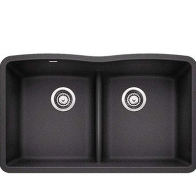 Blanco 442075  Diamond Equal Double Low Divide Undermount, Anthracite