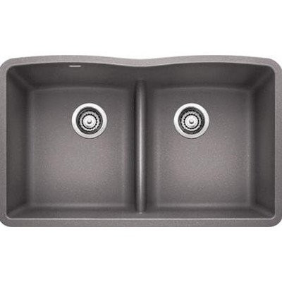 Blanco 442071  Diamond Equal Double Low Divide Undermount, Cinder