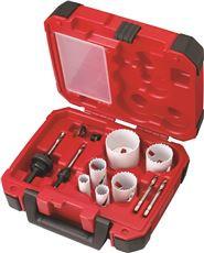 MILWAUKEE 288721 ELECTRIC TOOL Electricians Ice Hardened Hole Saw Kit, 10 Piece, 4.75" x 9" x 10.25"
