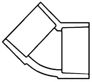 817-025 2-1/2 SXS 45-ELL PVC SCH-80 SPEARS MFG. CO. 9360