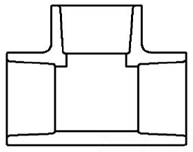 801-002 1/4 SXS TEE PVC SCH-80 SPEARS MFG. CO. 9365