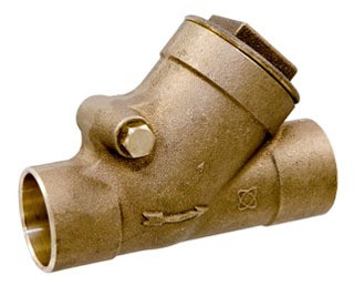 "Nibco" 973185 NIBCO S-413-Y-LF Silicon Bronze Lead-Free Check Valve, Horizontal Swing, PTFE Seat, 1/2" Female Solder Cup