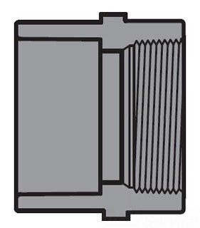 SPEARS 9321 Lot-2, PVC Adapter 1" Socket x Thread, Sch: 80.