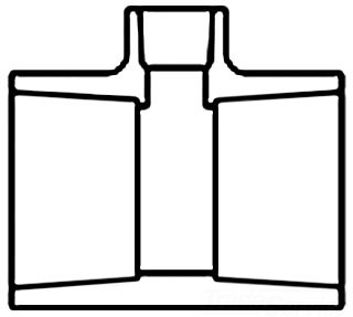 401-249 2X1 SXS TEE PVC SCH-40 SPEARS MFG. CO. 9220