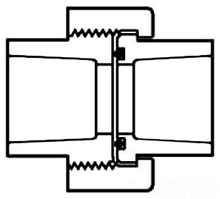 857-010 1in SXS UNION PVC SCH-80 SPEARS MFG. CO. 9311