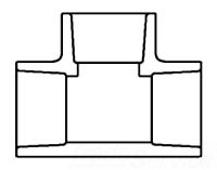401-050 5in SXS TEE SCH-40 PVC SPEARS MFG. CO. 9206