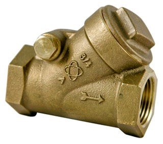 "Nibco" 973182 NIBCO T-413-Y-LF Silicon Bronze Lead-Free Check Valve, Horizontal Swing, Class 125, PTFE Seat, 1-1/4" Female NPT Thread (FIPT)