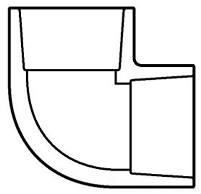 806-002 1/4 SXS 90-ELL PVC SCH-80 SPEARS MFG. CO. 9339
