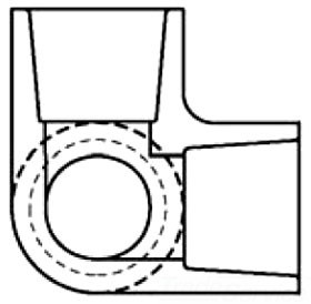 SPEARS 931948 PVC Schedule 40 Fittings 90 Degree Elbow Socket with Side Outlet, White, 1/2-Inch.