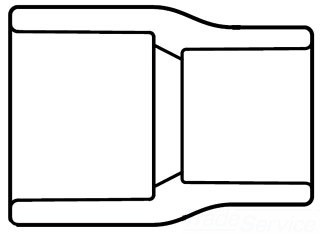 SPEARS 9266 PVC Schedule 80 Reducer Couplings, Socket, 1-1/2-Inch by 1-Inch.