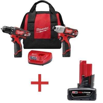 MILWAUKEE 1032620 M12 1/4 Inch Hex Shank 12 Volt Lithium Ion Cordless 2,500 RPM 1,000 Inch Pounds Impact Driver w/ LED Light and Fuel Gauge (Battery Not Included, Power Tool Only)