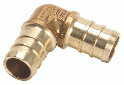 Zurn 101910 GIDDS- Pex Brass Drop Ear Elbow, 1/2" Barb x 1/2" Fpt, Lead Free