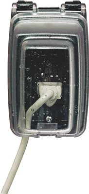 Intermatic 613198 C 1 Gang Vertical 3-1/8-Inch Outdoor in use Box Cover, Clear