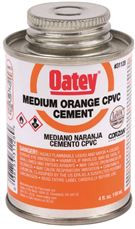 OATEY 451026 ® MEDIUM CPVC CEMENT, ORANGE, 4 OZ.