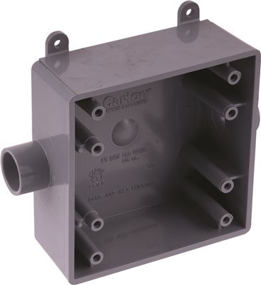 Carlon 669037 Thomas & Betts E9812D 1/2" 2FSC 2-GANG WP BOX (Pack of 10)