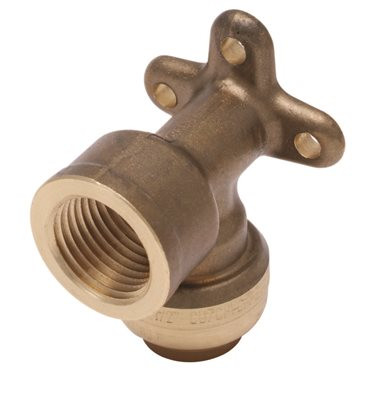 CASH ACME 421323LF GIDDS- Cash Acme Push Fit Drop Ear Elbow 90 Degree, 1/2" x 1/2" Fnpt, Lead Free