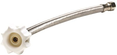 FLUIDMASTER 290177  Click Seal Connector, Braided Stainless Steel - 3/8" Female Compression Thread x 7/8" Female Ballcock Thread, 20" Length