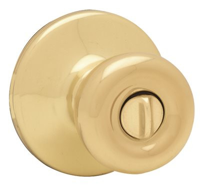 KWIKSET 803103 ® 300T PRIVACY LOCKSET, POLISHED BRASS