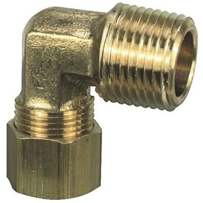 T&S Brass 371119 Brasscraft 1/4 OD by 1/8-Inch Male Reducing Elbow Lead-Free, Rough Brass