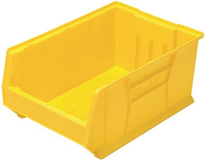 QUANTUM STORAGE SYSTEMS 159550 Quantum QUS954 Plastic Storage Stacking Hulk Container, 24-Inch by 16-Inch by 11-Inch, Yellow, Case of 1
