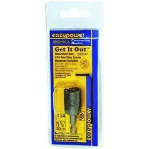 EAZYPOWER 2479562 6 Pack  #14 One Way Screw Remover/Installer 2" Long Power Bit x 1/4" Hex