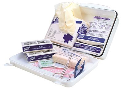 "ERB INDUSTRIES, INC." 871011 ERB Safety White Plastic Frame FAK ANSI 25P First Aid Kit, One Size