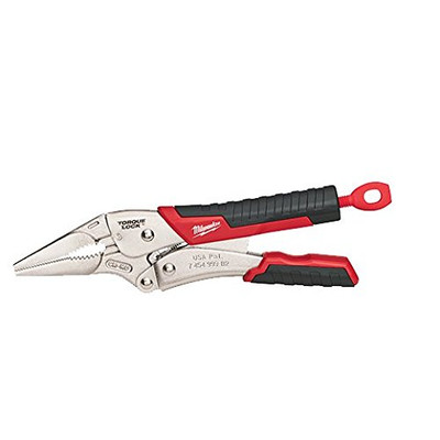 MILWAUKEE 2490369 ® TORQUE LOCK® LOCKING PLIERS, DURABLE GRIP, LONG NOSE, 9 IN.