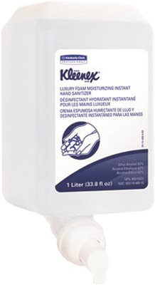 Kimberly Clark KCC91560 Kimberly-Clark Professional* KLEENEX Moisturizing Instant Hand Sanitizer, 1000mL, Clear, 6-Carton