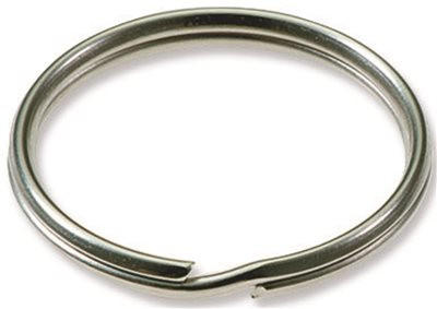 LUCKY LINE U008609 1" Nickel-Plated Steel Split Rings, 100 Per Box ()