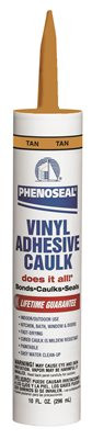 Dap 441338 PHENOSEAL VINYL ADHESIVE CAULK 10 OZ., BLACK