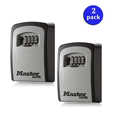 MASTERLOCK U008966 MASTERLOCK Select Access Wall-Mounted Key Storage Box with Set-Your-Own Combination Lock, 4-Pack
