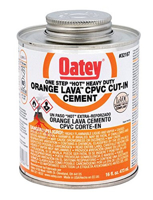OATEY 3561839 ® CPVC HEAVY DUTY LAVA CEMENT, ORANGE, 16 OZ.