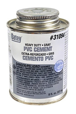 OATEY 3561837  PVC Heavy Duty Cement, Gray, 8-Ounce