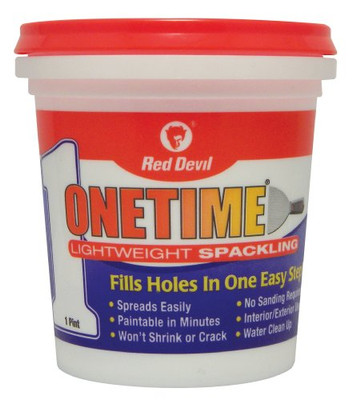 "RED DEVIL, INC." 292248 ONETIME® LIGHTWEIGHT SPACKLING, 1 PINT