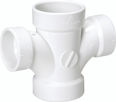 Mueller Industries 92190 DWV PVC DOUBLE SANITARY TEE 3" X 3" X 2" X 2"
