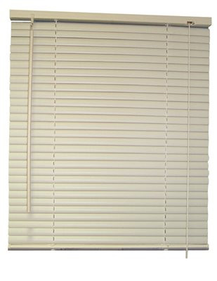 DESIGNER'S TOUCH 833120 1-Inch Vinyl Mini Blinds, White, 36X36 In. -