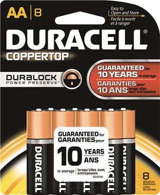 Duracell 681220 - Coppertop Alkaline Batteries W/ Duralock Power Preserve Technology Aa 10/Pack "Product Category: Breakroom And Janitorial/Batteries & Electrical Supplies"