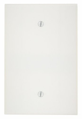 Leviton 609395  1-Gang No Device Blank Wallplate, Oversized, Thermoset, Box Mount, White