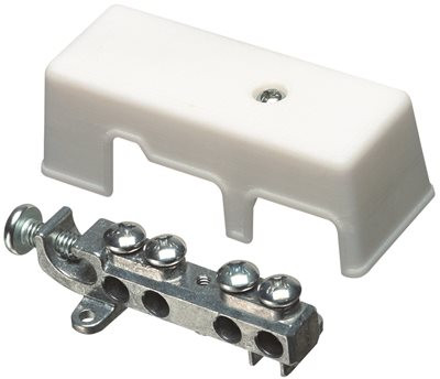 Arlington Industries 150717 Arlington -1 White Intersystem Zinc Grounding Bridge with Plastic Cover, 4-1/2-Inch